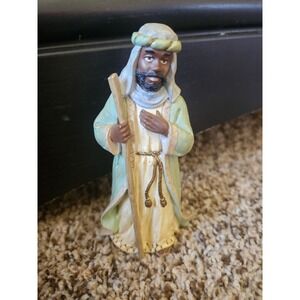 Midwest Importers Nativity Shepherd Figurine Black Sage Green 15482-3 4.5 inch